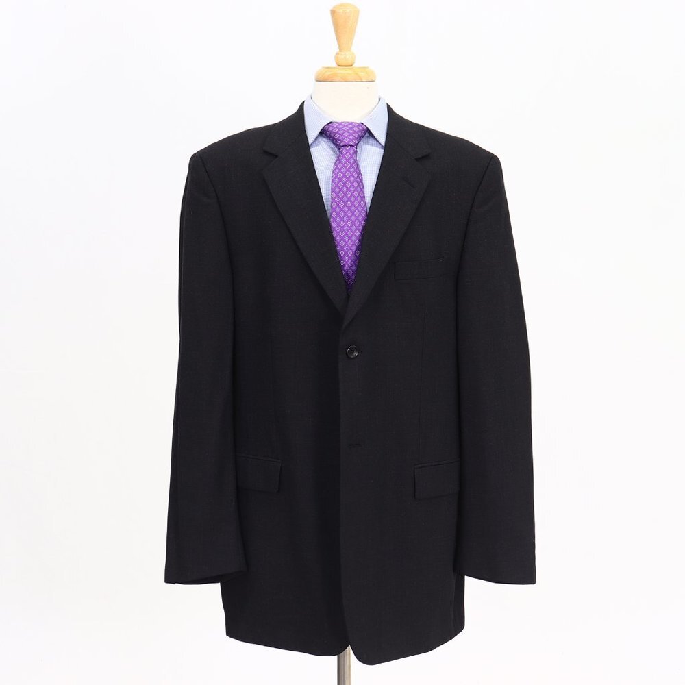 Bachrach 46L Gray Solid 2-Button Sport Coat Blazer Jacket B883